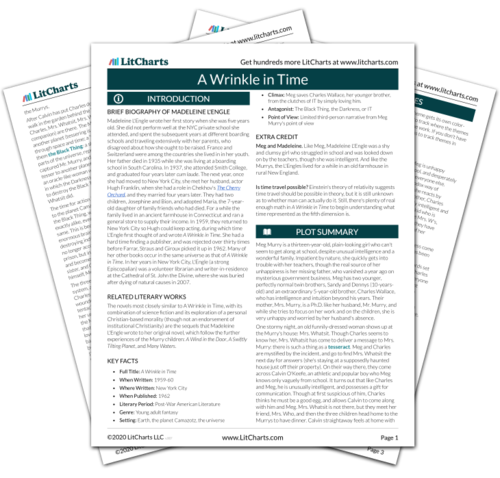 A Wrinkle In Time Chapter 1 Summary Analysis LitCharts