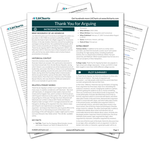 Download Free Thank You For Arguing By Jay Heinrichs Plot Summary Litcharts PSD Mockup Template