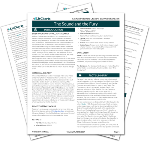 The Sound And The Fury Study Guide Literature Guide Litcharts