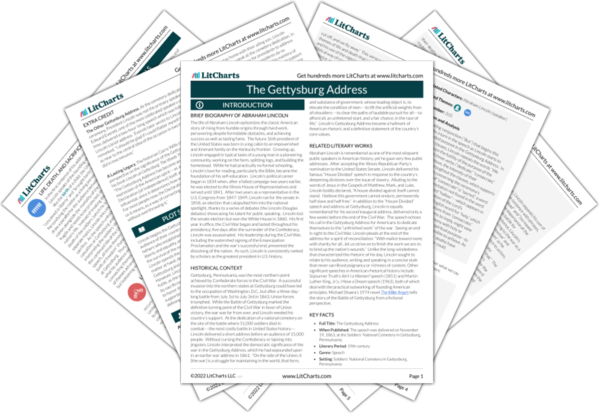 The Gettysburg Address Summary Analysis LitCharts