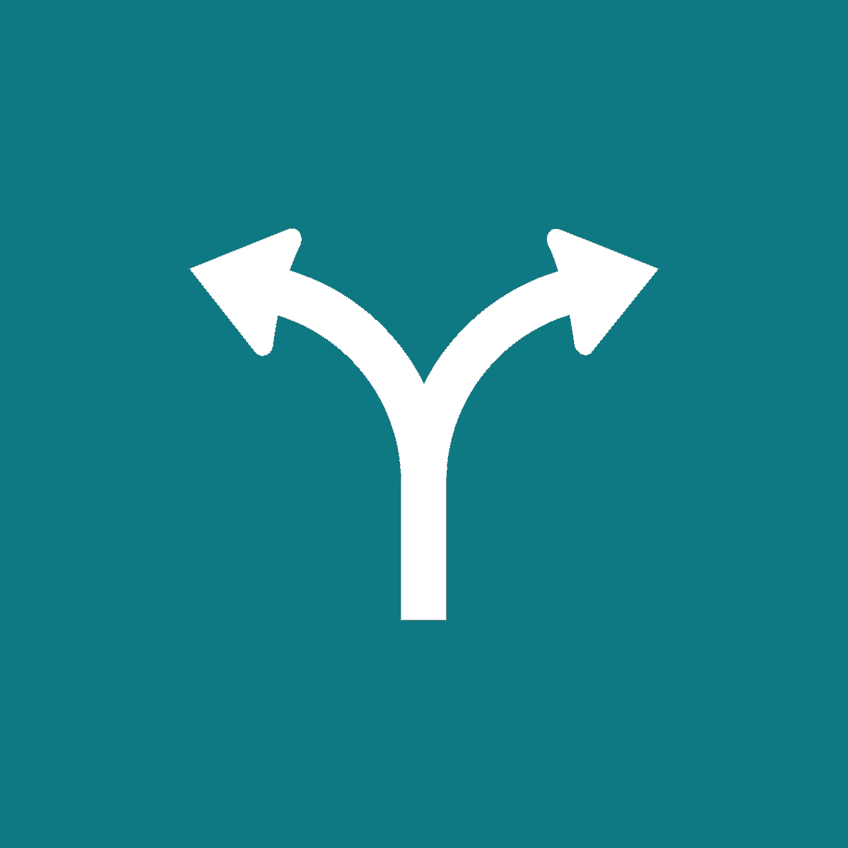Symbol Diverging Roads