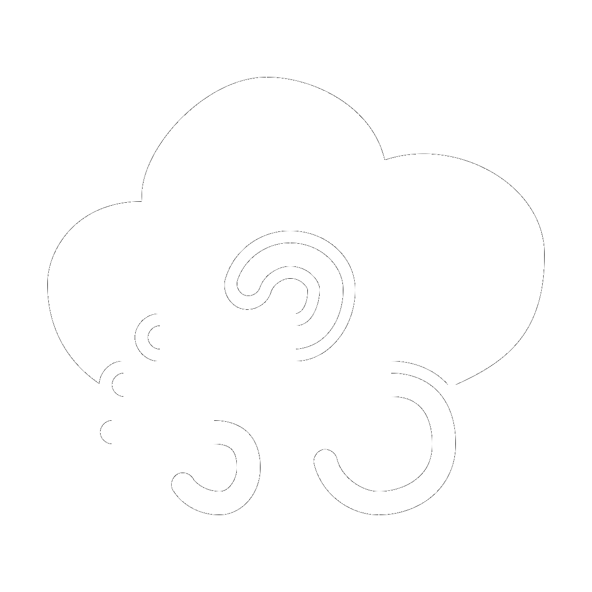 Symbol Wind and Clouds